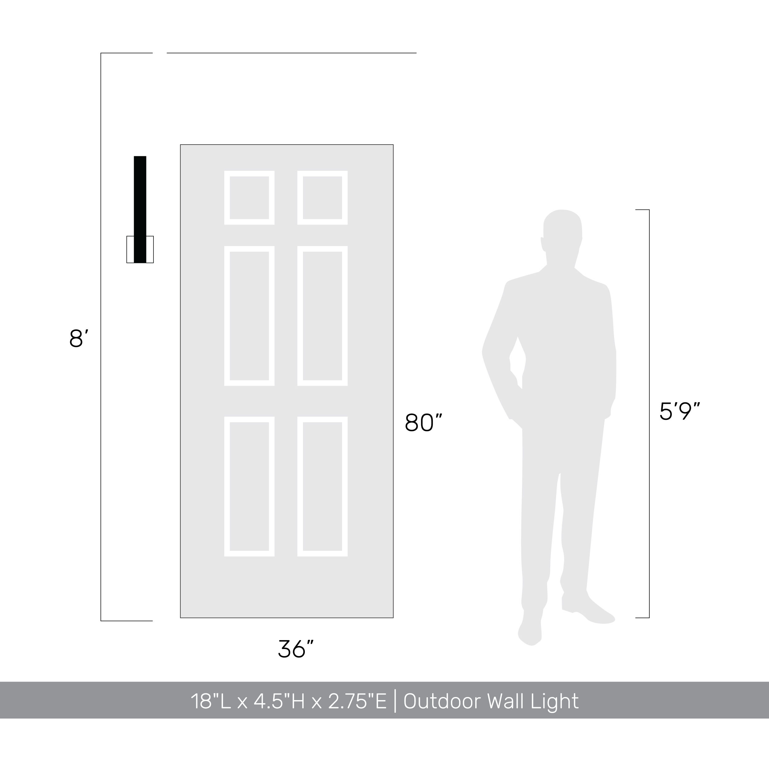 Enso LED 4.5 inch Textured Black Outdoor Wall