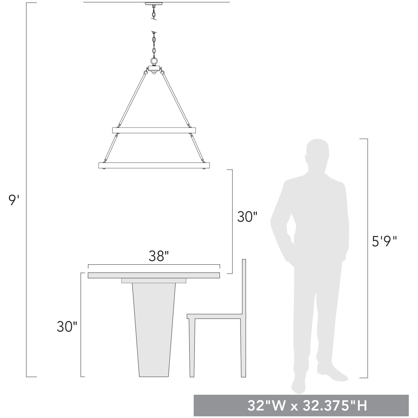 Castile 15 Light 32 inch Matte Black Chandelier Ceiling Light