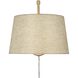 Ryleigh Articulating Wall Sconce Wall Light in Brushed Champagne Bronze, Natural Sisal