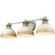 Kinsley 3 Light 29 inch Aged Galvanized Steel Bath Vanity Wall Light in Antique Ivory