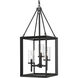 Smyth Pendant Ceiling Light in Matte Black, Clear Glass