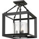 Smyth 11.75 inch 60.00 watt Matte Black Chandelier Ceiling Light in Clear Glass, Mini