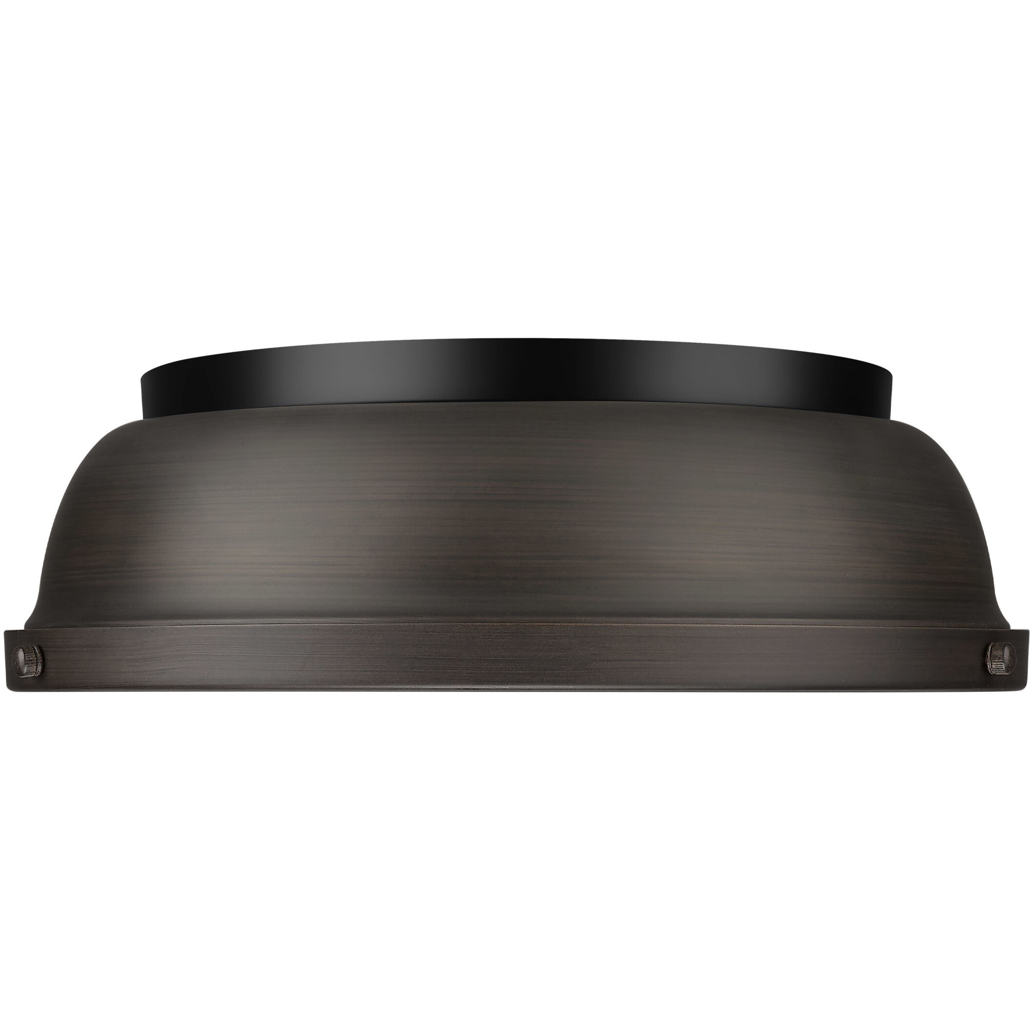 Yep Duncan 2 Light 14 inch Matte Black Flush Mount Ceiling Light in Rubbed Bronze