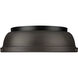 Yep Duncan 2 Light 14 inch Matte Black Flush Mount Ceiling Light in Rubbed Bronze
