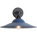 Croma 1 Light 9 inch Matte Black Outdoor Wall Sconce in No Glass, Matte Blue