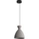Aethera LED 9.88 inch Grey Cement Pendant Ceiling Light