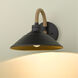 Journey 1 Light 12 inch Natural Black Wall Sconce Wall Light, Damp