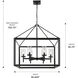 Smyth 6 Light 26.63 inch Matte Black Chandelier Ceiling Light in Clear Glass