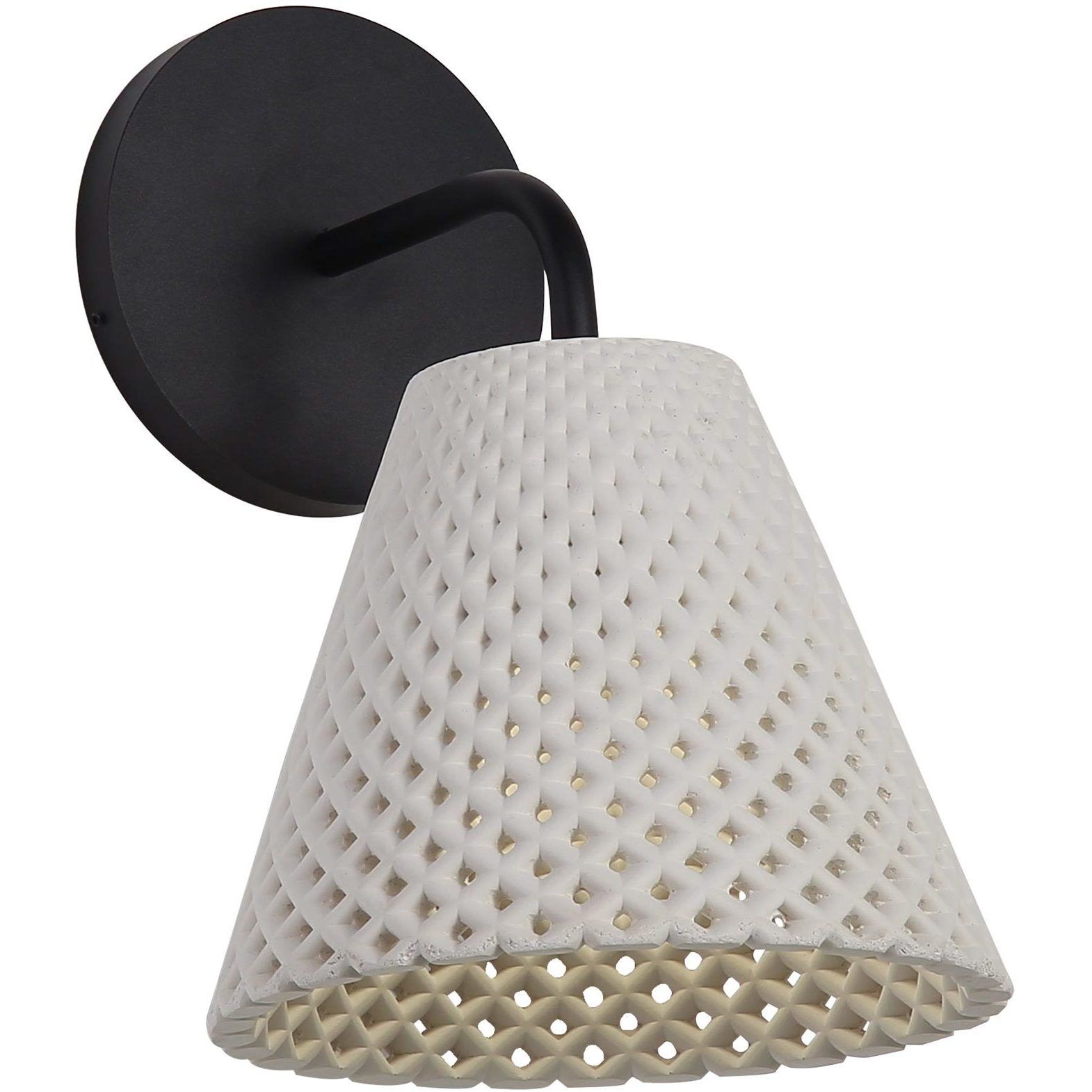 Clarus LED 8.88 inch White Sandstone Cement Outdoor Wall