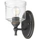 Keating Wall Sconce Wall Light in Antique Black Iron