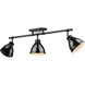 Yep Duncan 3 Light 35.38 inch Matte Black Semi-Flush Mount Ceiling Light, Track Light