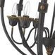 Jules 25.5 inch 60.00 watt Antique Black Iron Chandelier Ceiling Light