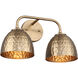 Shepard 2 Light 15.5 inch Modern Brass Vanity Light Wall Light