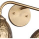 Shepard 2 Light 15.5 inch Modern Brass Vanity Light Wall Light
