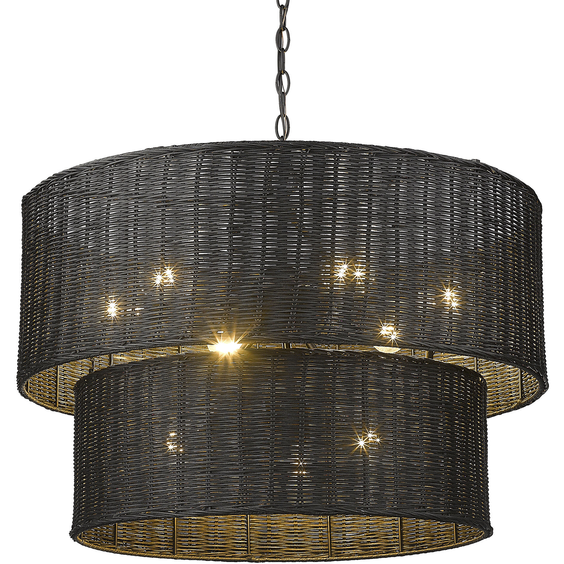 Erma 9 Light 28.38 inch Matte Black Chandelier Ceiling Light