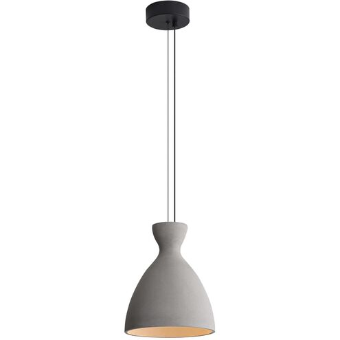 Aethera LED 9.88 inch Grey Cement Pendant Ceiling Light