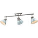 Duncan 3 Light 6.5 inch Pewter Semi-Flush Track Light Ceiling Light in Seafoam, Damp
