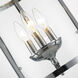 Payton Pendant Ceiling Light in Chrome, Caged