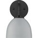 Zoey 1 Light 6.38 inch Matte Black Wall Sconce Wall Light in Matte Gray