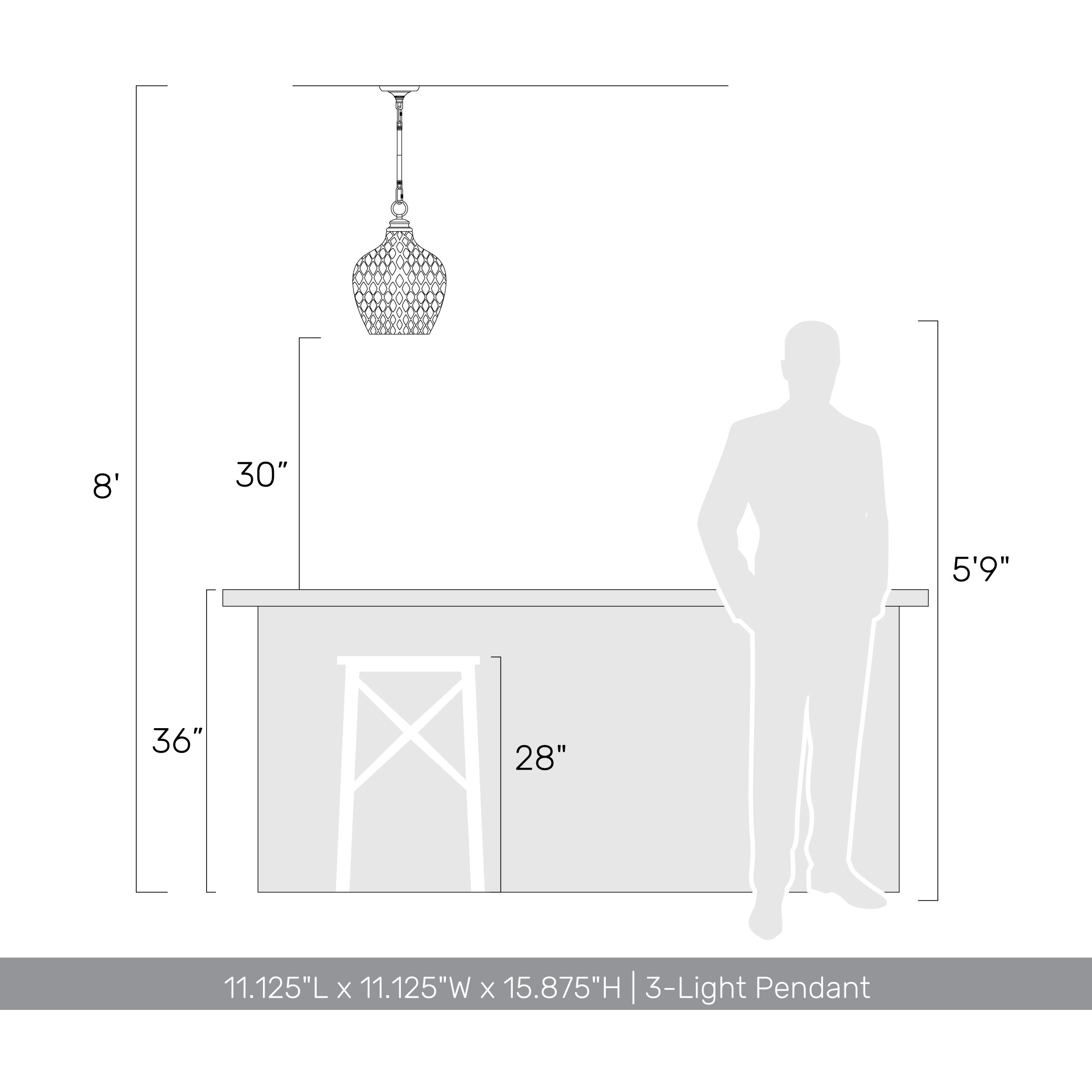 Adeline Pendant Ceiling Light in Matte Black