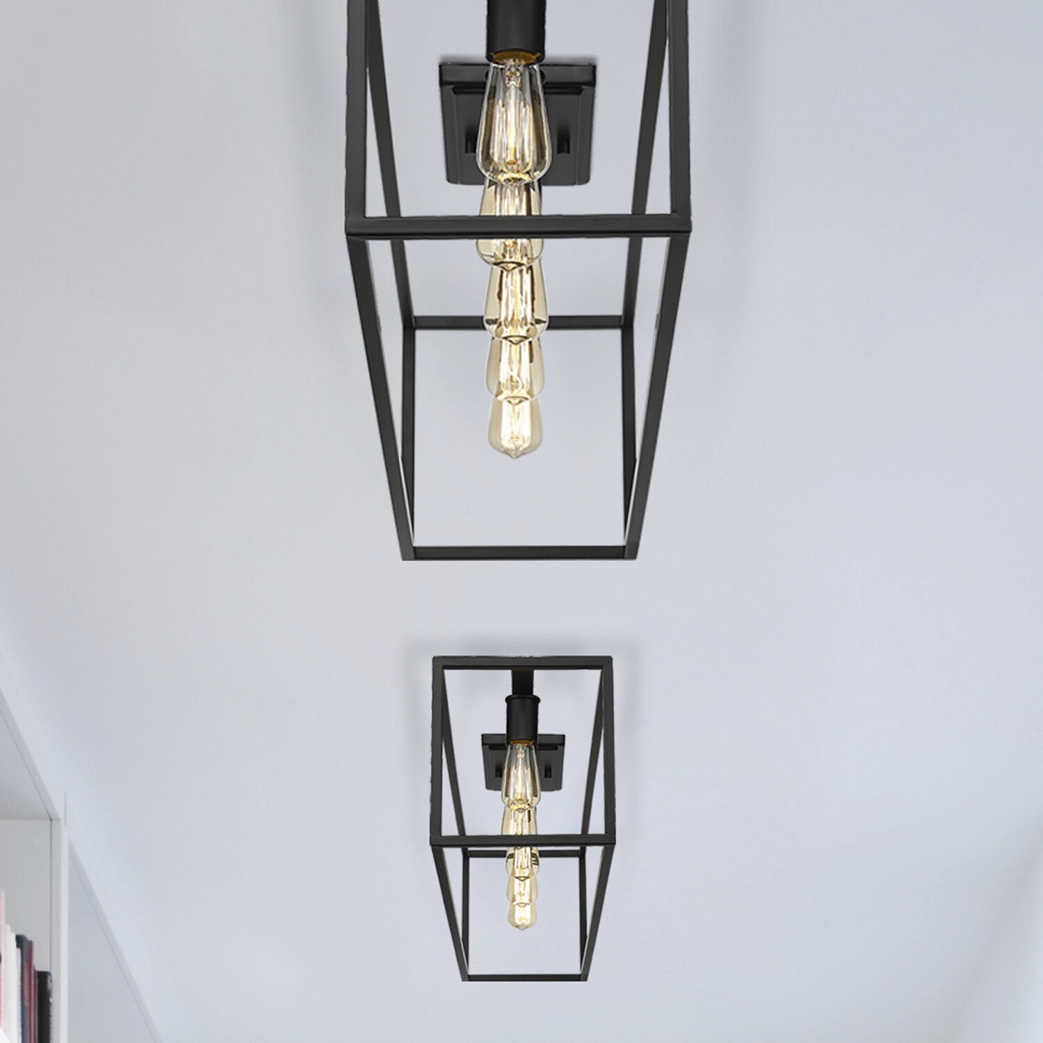 Wesson 5 Light 41 inch Matte Black Flush Mount Ceiling Light