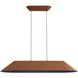 Faroe Linear Pendant Ceiling Light in Coffee/Black