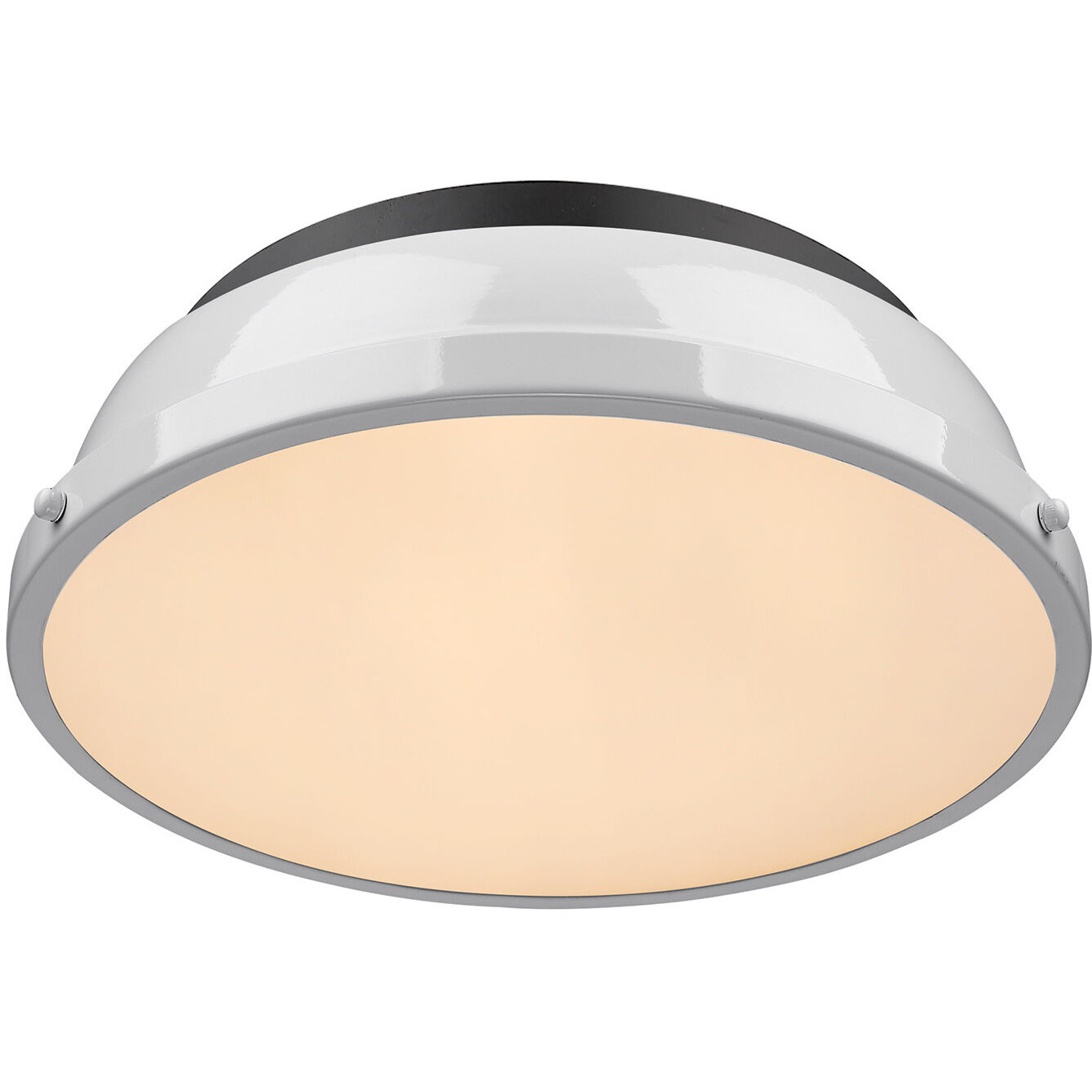 Yep Duncan 2 Light 14 inch Matte Black Flush Mount Ceiling Light in White, Damp