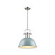 Duncan 1 Light 14 inch Pewter Pendant Ceiling Light in Seafoam, Large