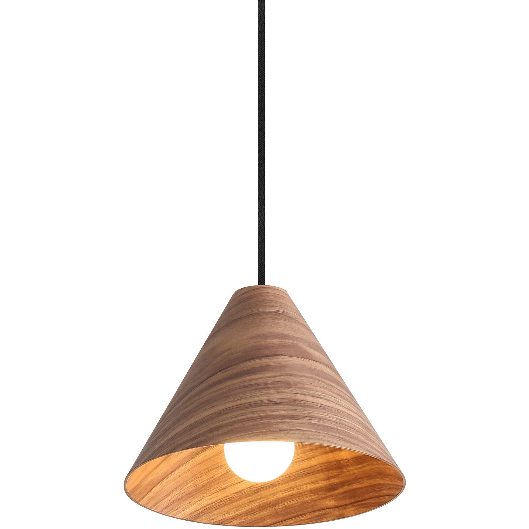 Conique Pendant Ceiling Light in Dark Walnut