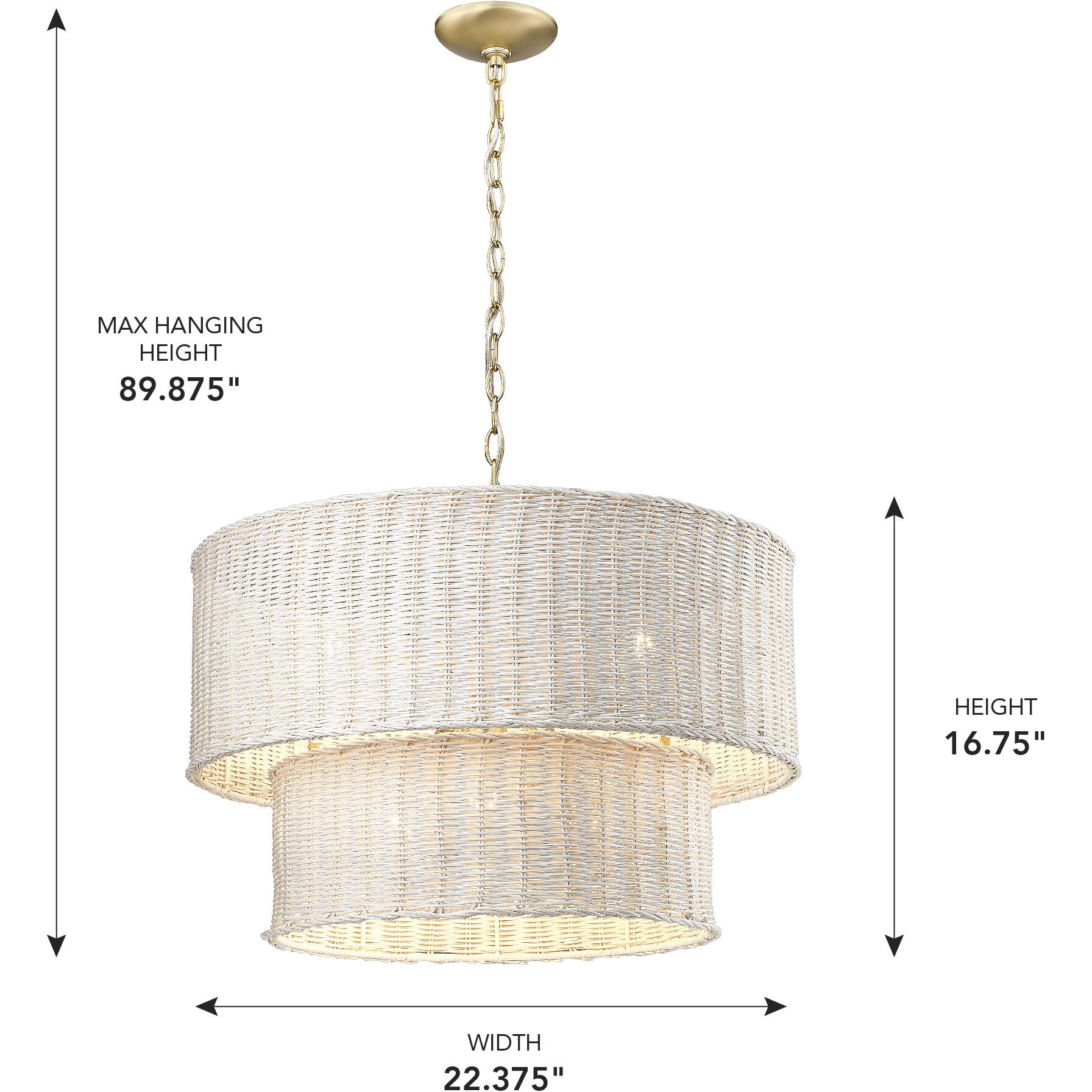 Erma 6 Light 22.38 inch Brushed Champagne Brass Chandelier Ceiling Light