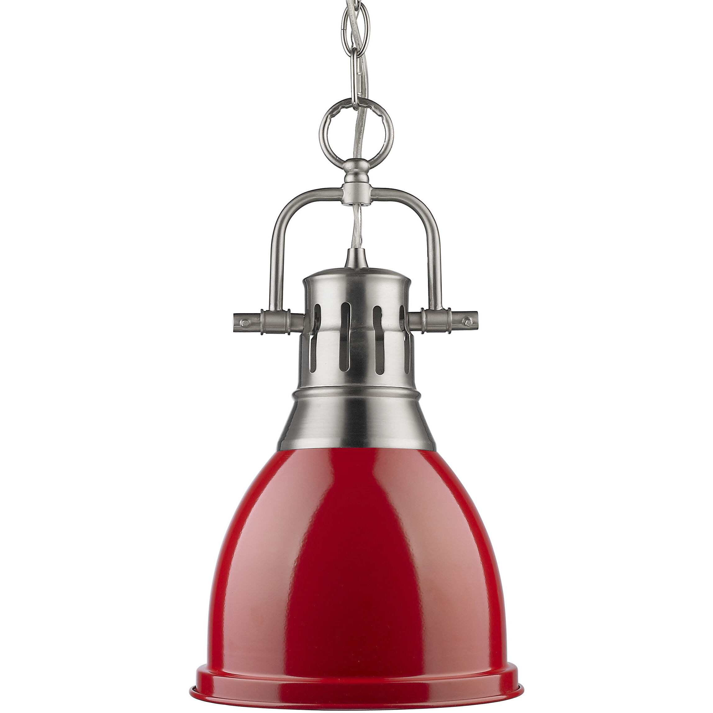 Yep Duncan Pendant Ceiling Light in Pewter, Red