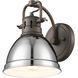 Yep Duncan Vanity Wall Light in Rubbed Bronze, Chrome