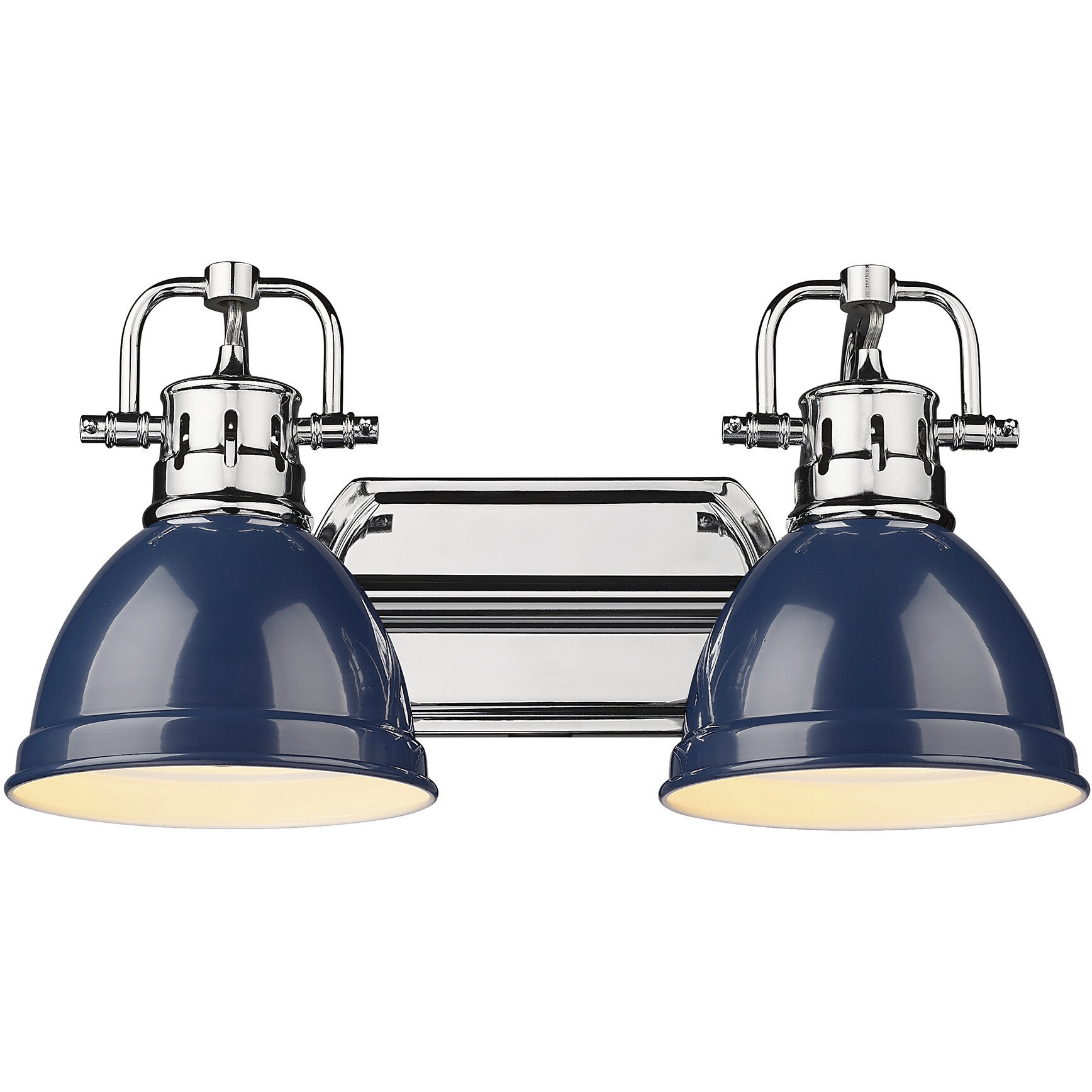 Yep Duncan Vanity Wall Light in Chrome, Navy