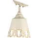 Eloise 1 Light 7.5 inch Antique Ivory Semi-Flush Ceiling Light