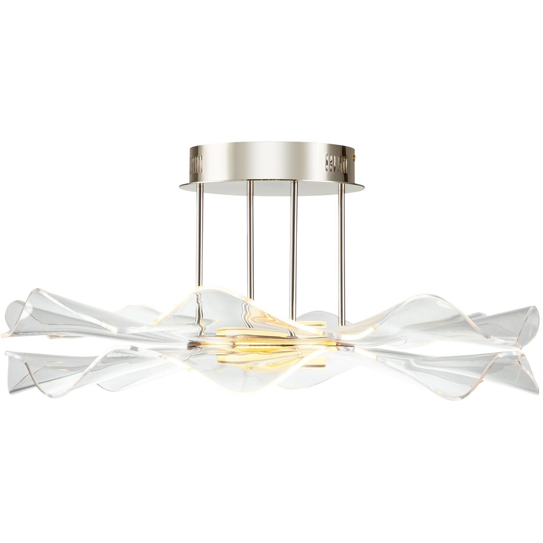 Vetrina LED 23.38 inch Light Gold Semi-Flush Mount Ceiling Light
