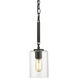 Monroe 1 Light 4.75 inch Matte Black with Gold Highlights Mini Pendant Ceiling Light