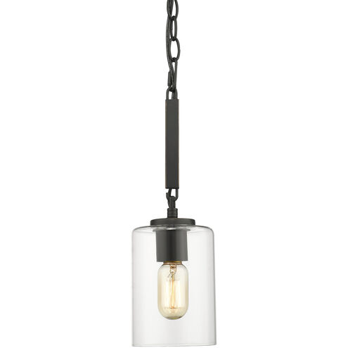 Monroe 1 Light 4.75 inch Matte Black with Gold Highlights Mini Pendant Ceiling Light
