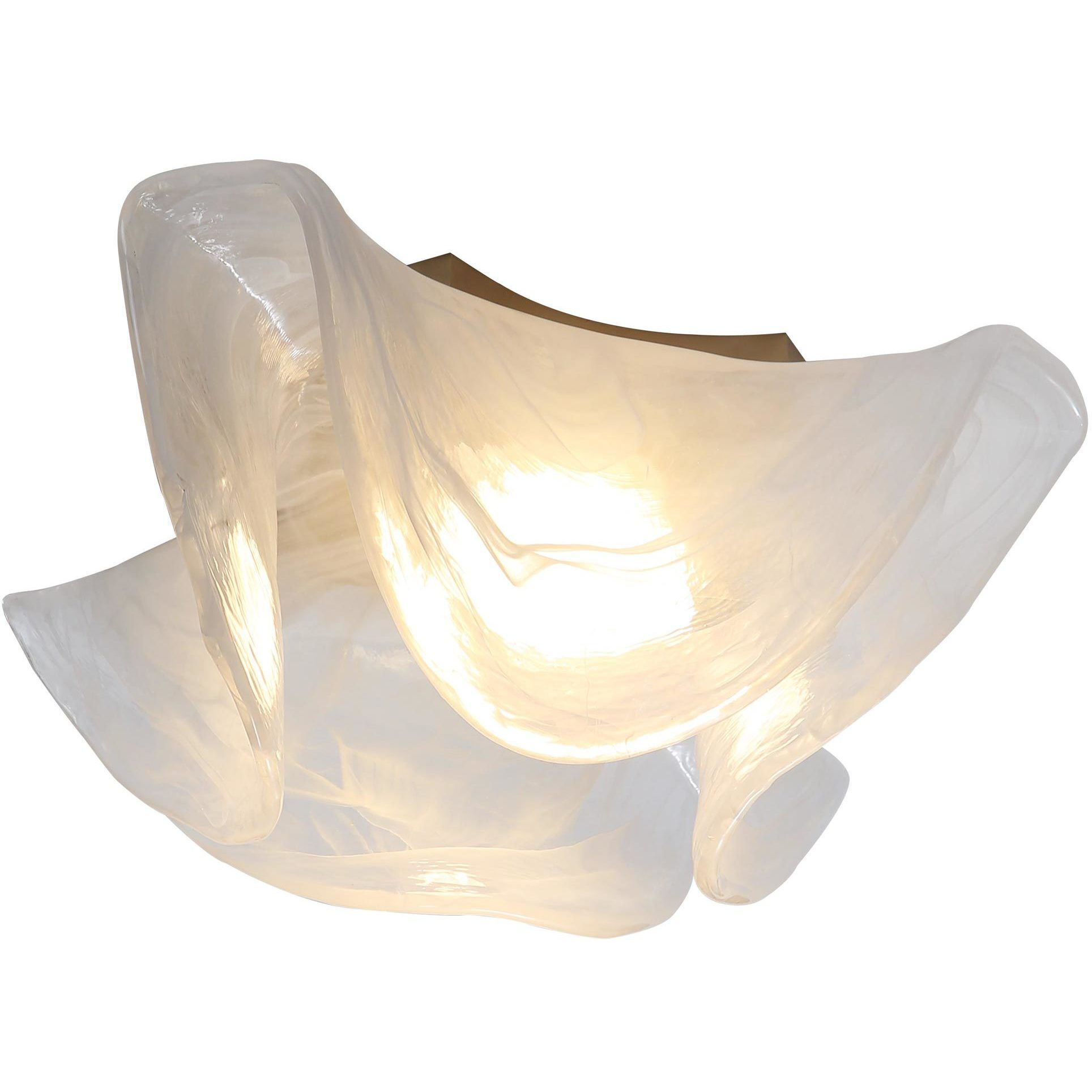 Glacier LED 13.75 inch Polished Nickel Flush Mount Ceiling Light