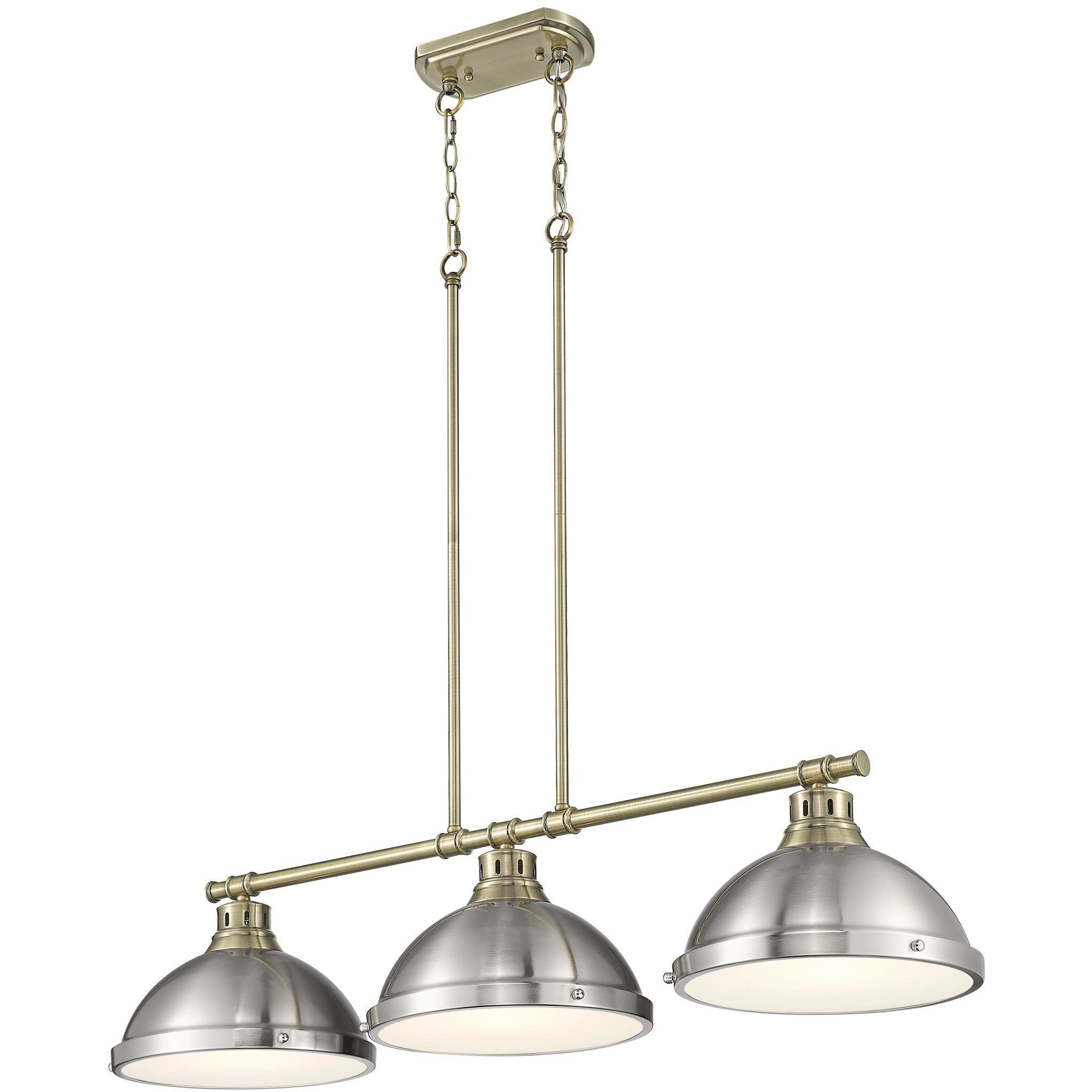 Yep Duncan Island Light Ceiling Light in Aged Brass, Pewter