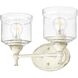 Keating 2 Light 15 inch Antique Ivory Vanity Light Wall Light