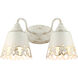 Eloise 2 Light 18 inch Antique Ivory Vanity Light Wall Light