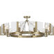 Aenon 10 Light 36 inch Brushed Champagne Brass Semi-Flush Mount Ceiling Light