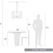 Tribeca 21 inch 60.00 watt Matte Black Chandelier Ceiling Light in Matte Black/Matte Black