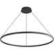 Veritas LED 59 inch Sand Black Ring Chandelier Ceiling Light
