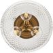 Adeline 3 Light 14 inch Modern Brushed Gold Semi-Flush Ceiling Light