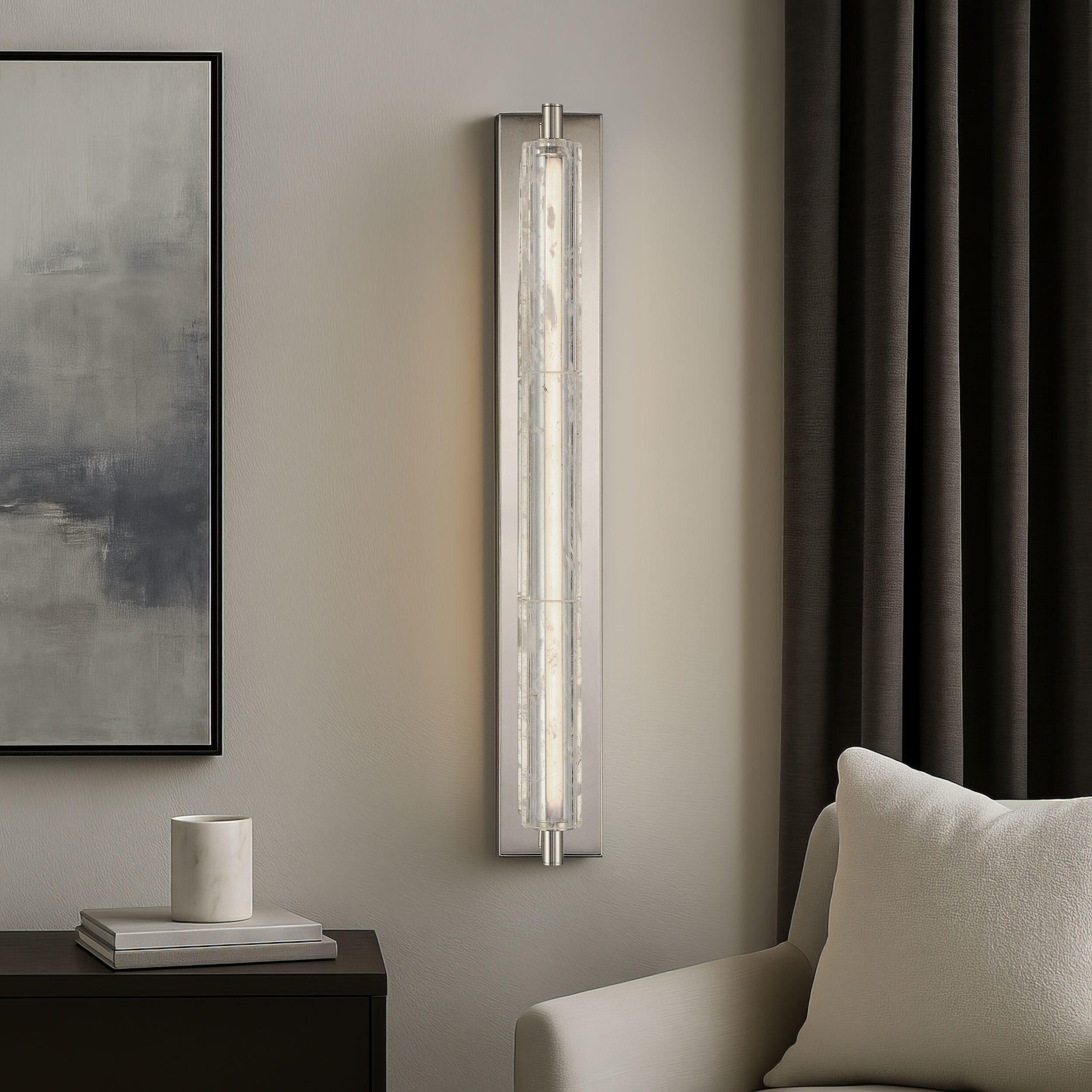 Crystallo LED 4.88 inch Polished Nickel Wall Sconce Wall Light