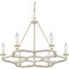Smithsonian Saxon 6 Light 27.38 inch French White Chandelier Ceiling Light