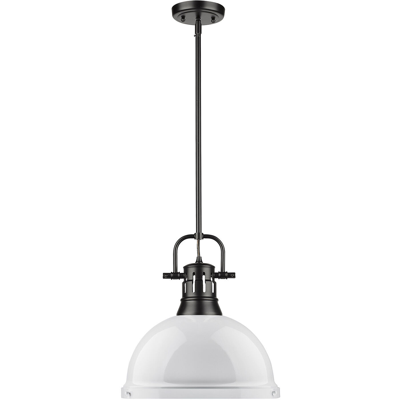 Yep Duncan Pendant Ceiling Light in Matte Black, White, Large