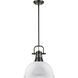 Yep Duncan Pendant Ceiling Light in Matte Black, White, Large