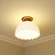 Dorinda 1 Light 12.25 inch Brushed Champagne Brass Semi-Flush Mount Ceiling Light